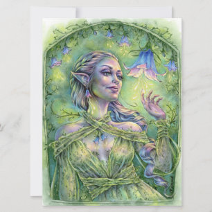 Bellz Art Card Fae Elf Magic Imaginaire Fleur Forê