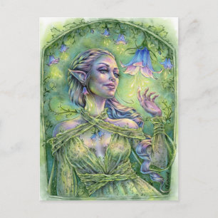 Bellz Carte Postale Fae Elf Green Forest Imaginair