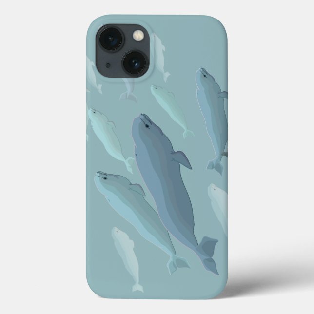 Beluga Baleine coque ipad Baleine Art Tablet coque (Verso)
