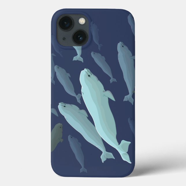 Beluga Baleine coque ipad Baleine Art Tablet coque (Verso)