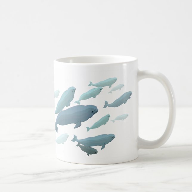 Beluga Whale Art Mug Marinelife Coffee Cup (Droite)