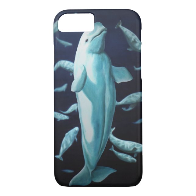 Beluga Whale iPhone 7 baleine Coque Coques de smar (Dos)