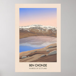 Ben Chonzie Munros d'Écosse Affiche de voyage