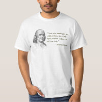 Ben Franklin sur le T-shirt de liberté