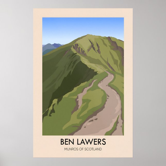 Ben Lawers Les Munros d'Écosse Affiche de voyage (Devant)