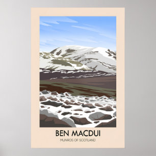 Ben Macdui Munros d'Écosse Affiche de voyage