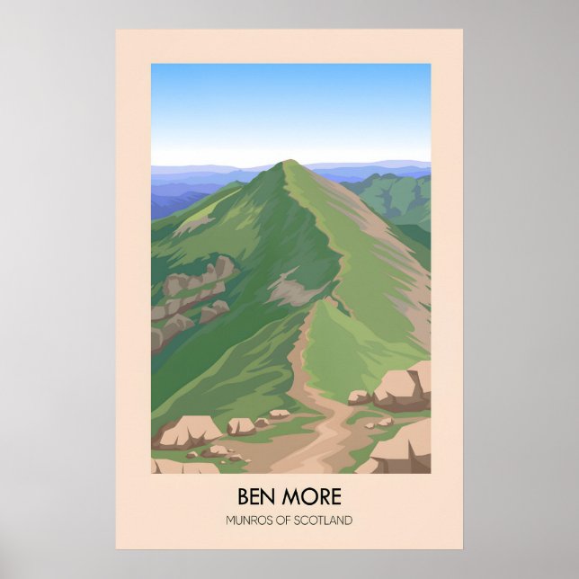 Ben More Munros d'Écosse Affiche de voyage (Devant)