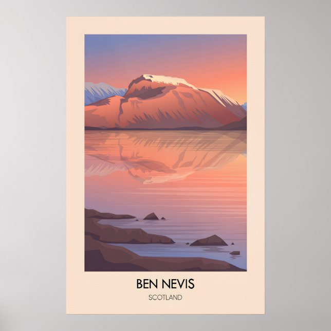 Ben Nevis Modern Travel Poster (Devant)