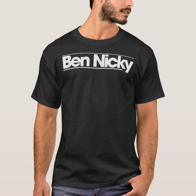 Ben Nicky - Logo blanc T-shirt classique (Devant)