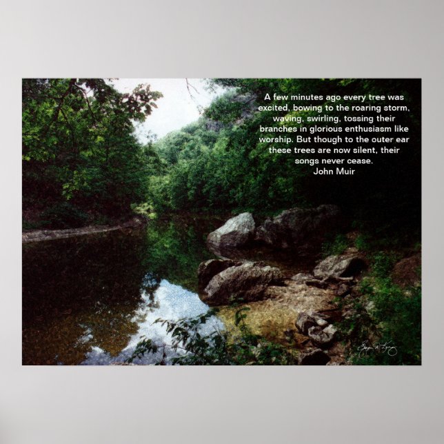 Bend in the Baker River, Rumney, NH Poster (Devant)