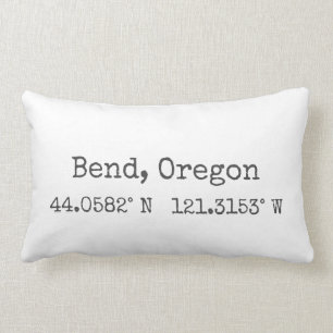 Bend, Oregon Coordonnées Lumbar Coussin