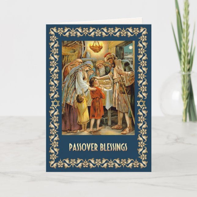 Bénédiction de la Pâque. Carte Judaïca Fine Art (Devant)