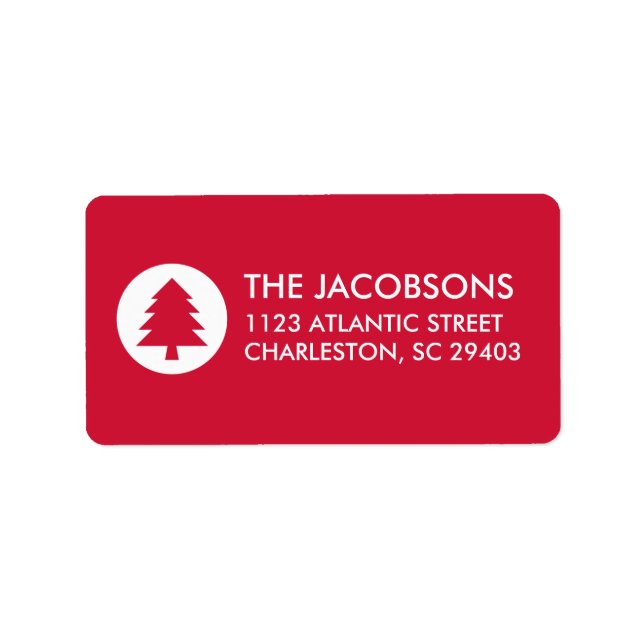 Bénédiction de Noël Rouge Étiquette de Noël (Devant)