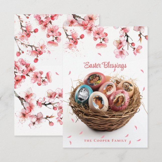 Bénédiction de Pâques J'ai coupé des photos Carte  (Devant / Derrière)