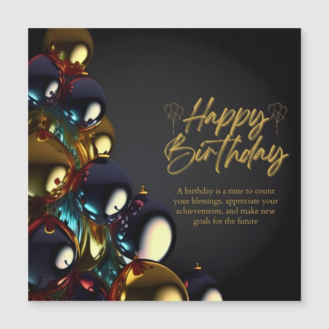 Bénédictions d'anniversaire élégantes (Devant)