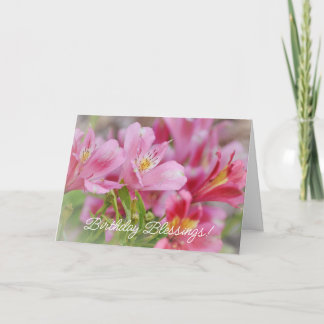 Bénédictions d'anniversaire Fleurs Foi Carte d'ann