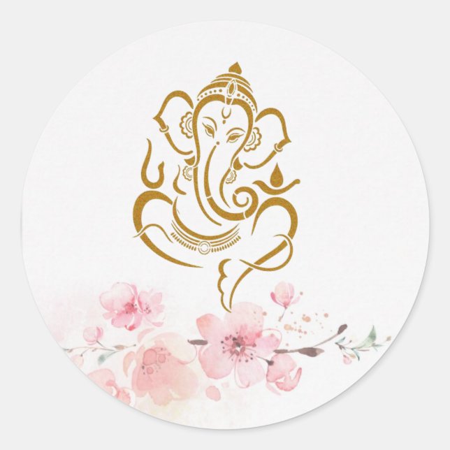 Bénédictions de Ganesh : Autocollant Divin (Devant)