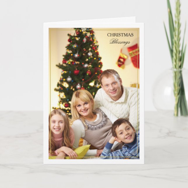 Bénédictions de Noël encadrées Carte photo vertica (Devant)