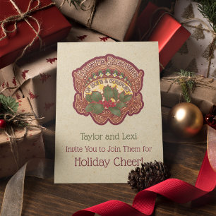 Bénédictions de Noël et de Yule Invitation pliée