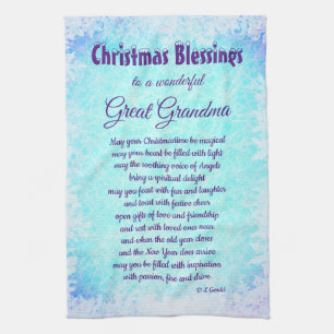 Bénédictions de Noël Grand grand-mère Serviettes d
