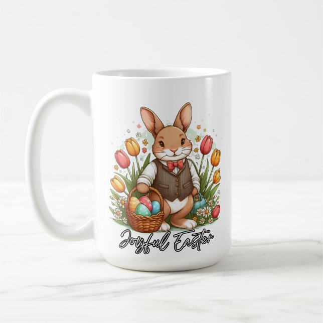 Bénédictions de Pâques - Mug de café joyeux de Pâq (Gauche)