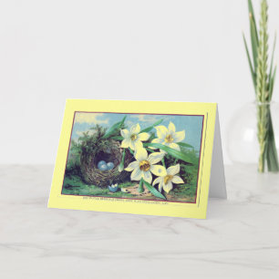 Bénédictions de Pâques vintages pour vous Carte de