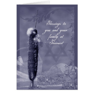 Bénédictions de Shavuot - carte de Shavuot avec 