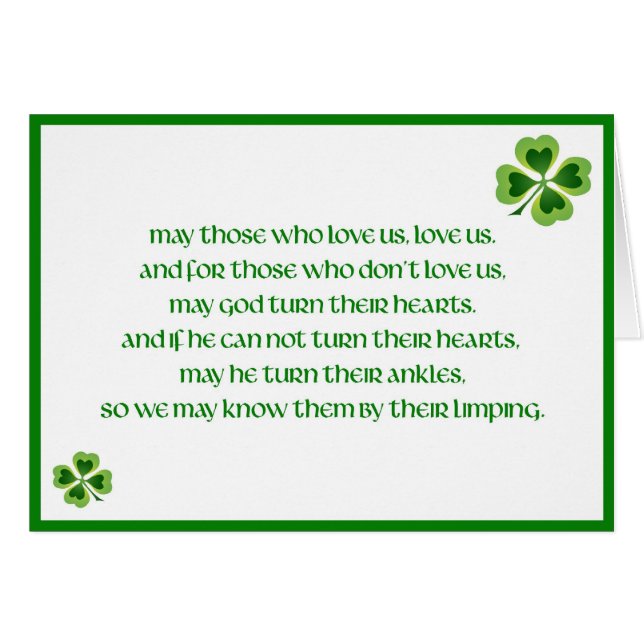 Bénédictions irlandaises (Devant horizontal)