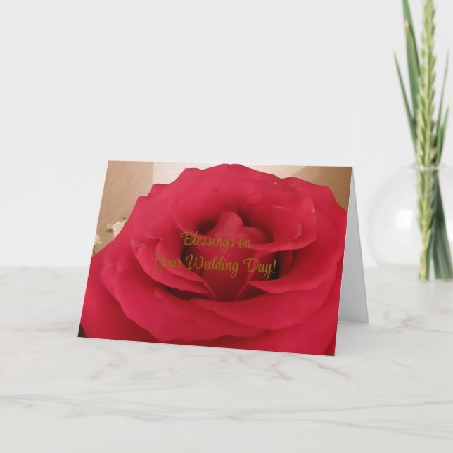 Bénédictions sur votre carte de jour de mariage (Devant)