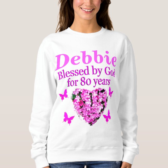 BÉNÉFICIÉ PAR DIEU 80E ANNIVERSAIRE SWEATSHIRT (Devant)