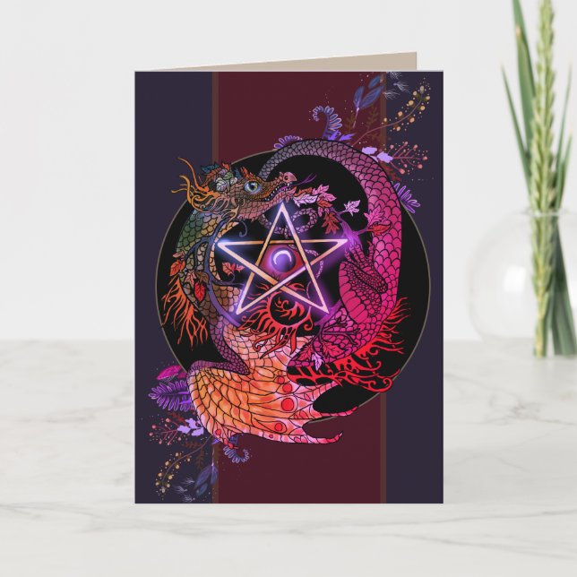 Bénéficiez de la carte Dragon Pentacle Art Nouveau (Devant)