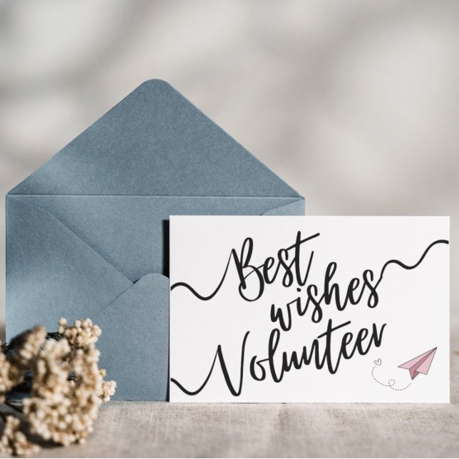 Bénévolat Merci Cartes Meilleurs voeux sur Voyage (Créateur téléchargé)