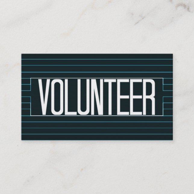 Bénévole Elegant Stripe Carte de visite (Devant)