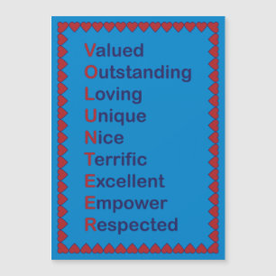 Bénévoles Merci Coeurs Rouge Bleu Que