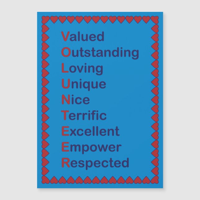 Bénévoles Merci Coeurs Rouge Bleu Que (Devant)