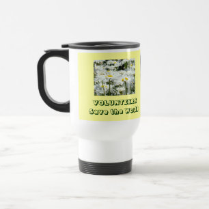 BÉNÉVOLES Tasses de voyage de café Sauvez le Monde