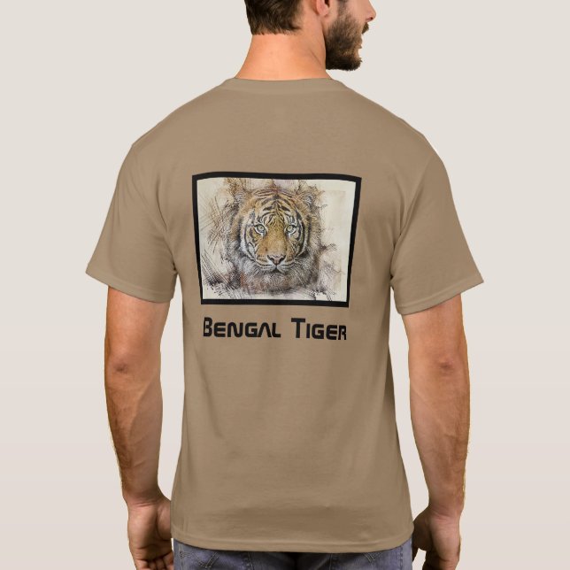 Bengal Tiger Illustration T-Shirt (Dos)