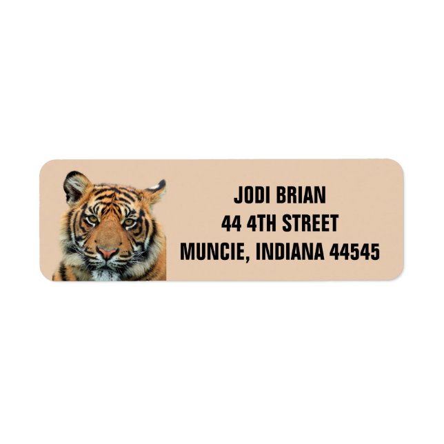 BENGAL TIGER Retourner les étiquettes d'adresse (Devant)