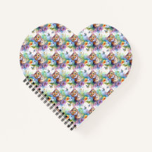 Bengale Chat Motif Coeur En Forme De Carnet Spiral