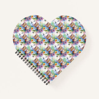 Bengale Chat Motif Coeur En Forme De Carnet Spiral