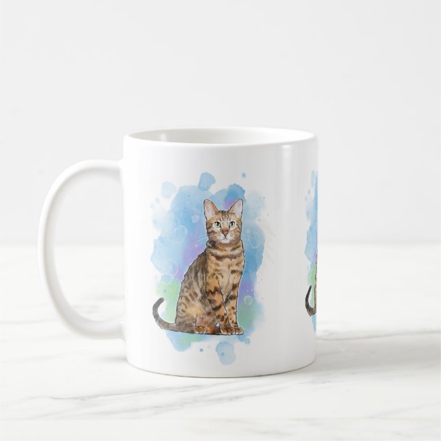Bengale hybride chat tasse conception sauvage (Gauche)