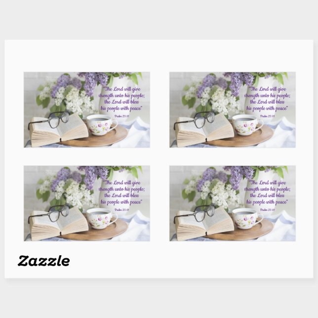 Béni avec Sticker rectangulaire de paix (Feuille)