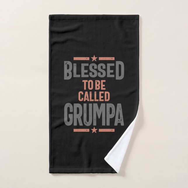 Béni D'Être Appelé Grumpa | Grand-père (Serviette à main)