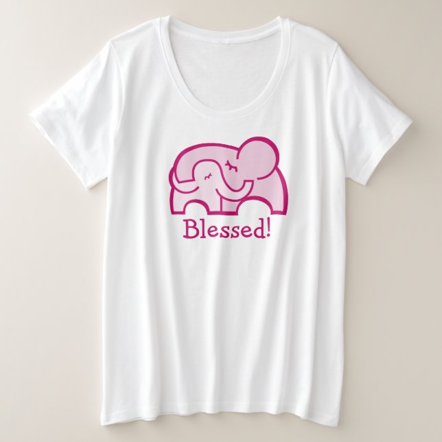 Béni ! l'éléphant embrasse la maternité t-shirt ro (Design devant)