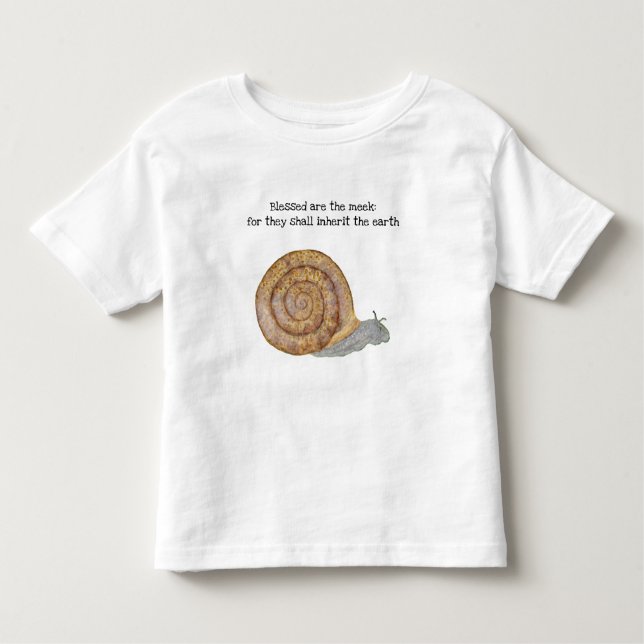Béni sont les Meek Snail Toddler T-shirt (Devant)