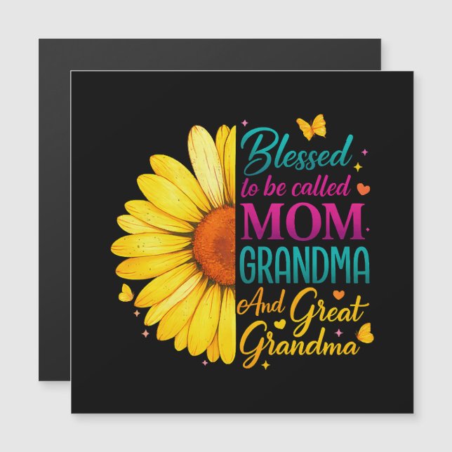 Bénie d'être appelée maman grand-mère super (Devant / Derrière)