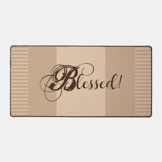 Bénie ! Tapis de bureau (Brun clair/ Marron) (Recto)