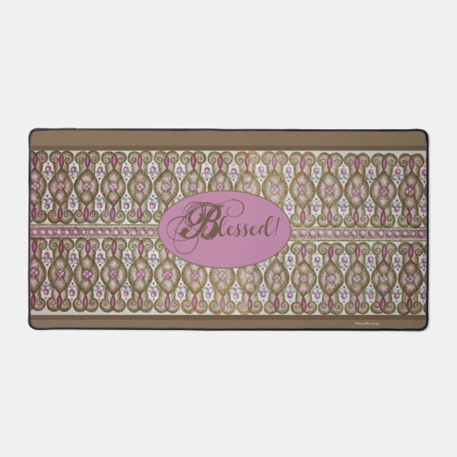 Bénie ! Tapis de bureau Chocolat/Berry - Chocolat (Recto)