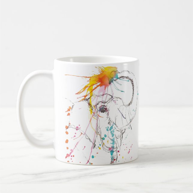 Bénissez la Mug de café des éléphants (Gauche)