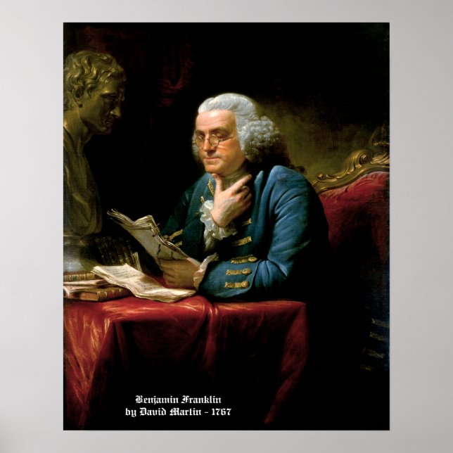 Benjamin Franklin - 1767 Tableau de David Martin (Devant)